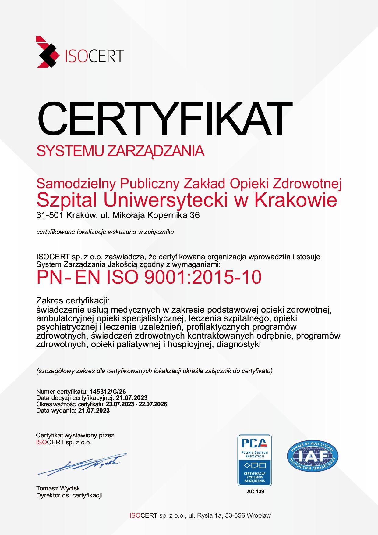 ISO 9001 System Zarządzania Jakością page 0001